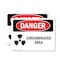 Signmission Contaminated Area Danger Sign, Plastic, 10in W x 7in L, 2PK OS-2PACK-DS-P-710-L-1834 - alternate 1